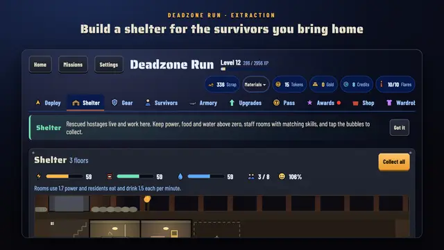 Build a shelter for the people you save